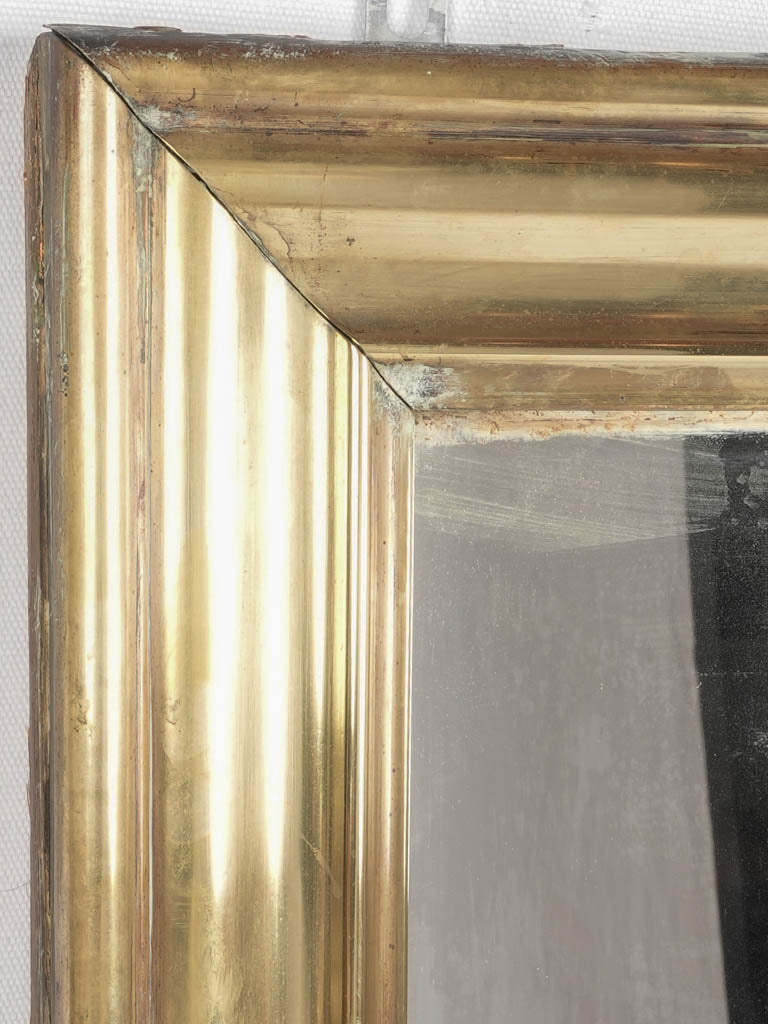 Late 19th century French bistro mirror - brass 46" x 33½"