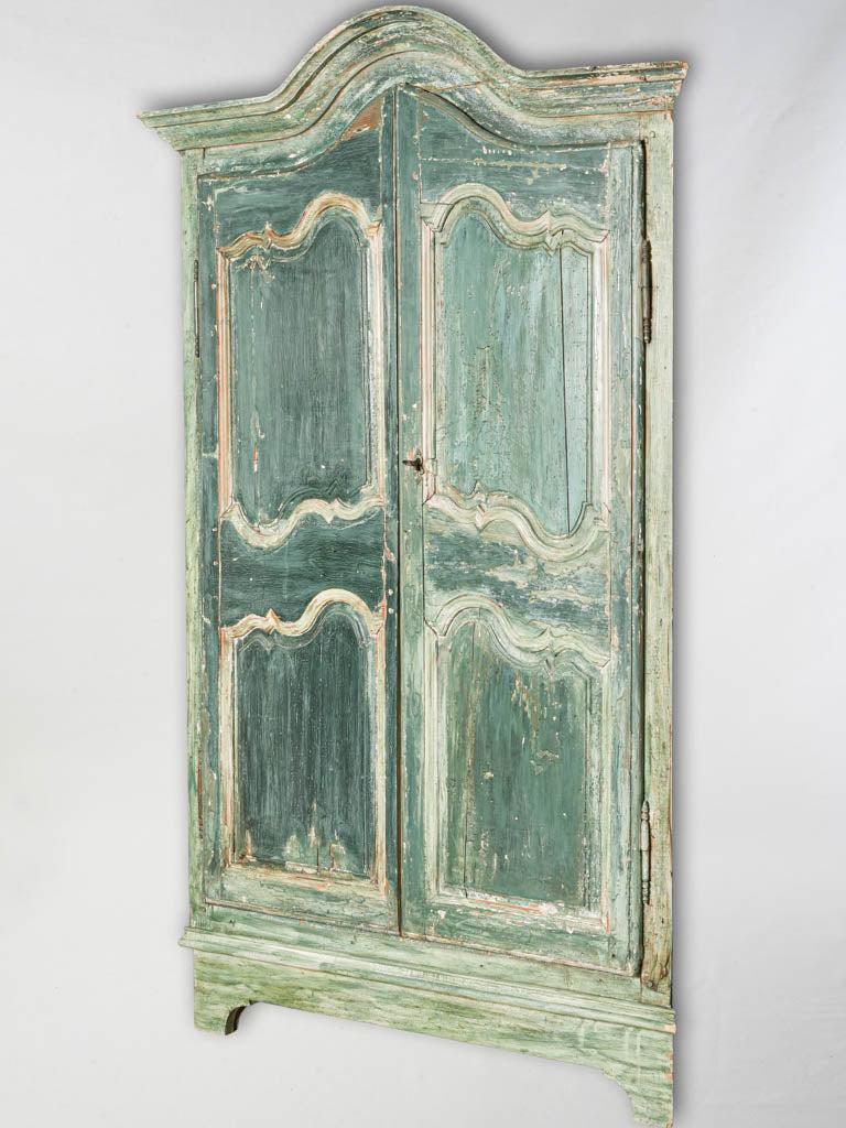 Antique French Louis XV Corner Cupboard w/ Original Paint - 77½"