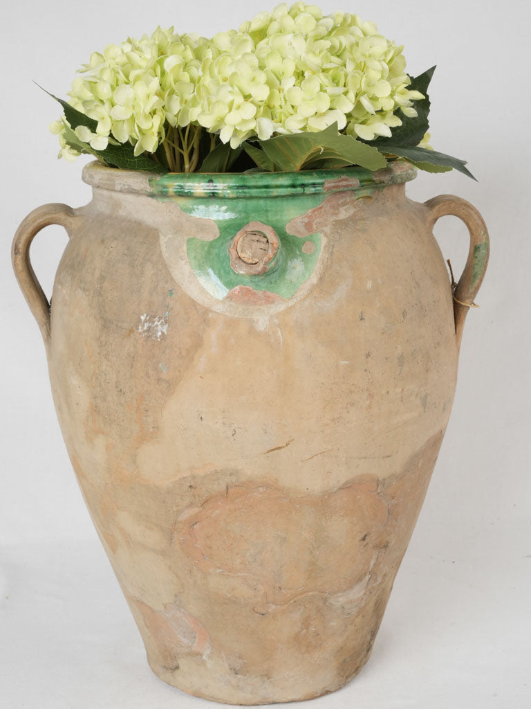 French Green Glazed Pottery Jar