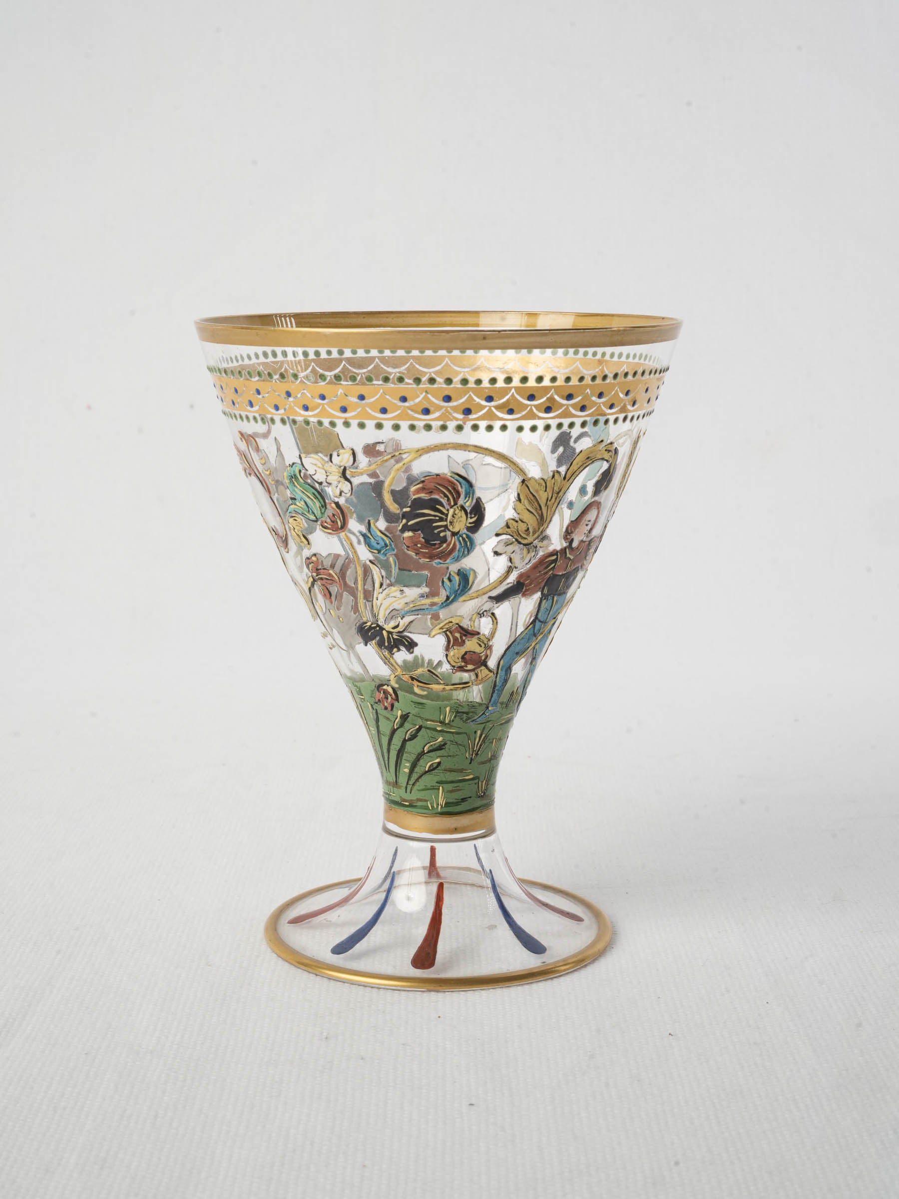 Venetian-inspired vibrant colored goblet  