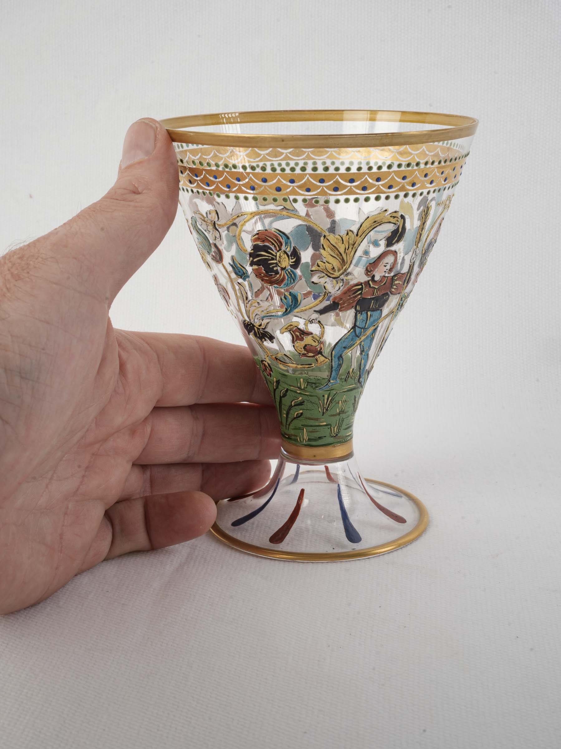 19th-century enameled glass collector's piece  