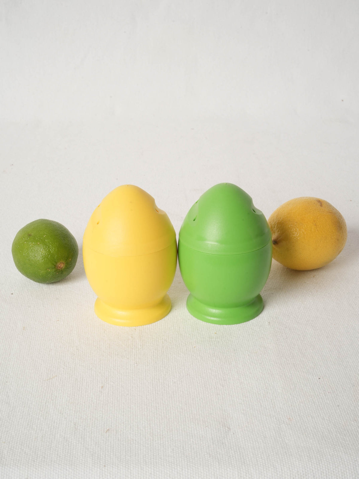 Pair of Vintage Plastic Egg-Shaped Microwave Egg Cookers