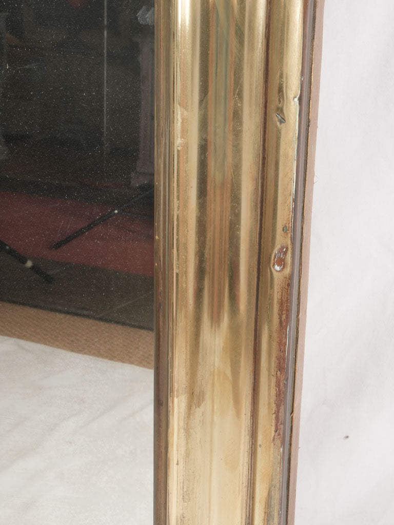 Late 19th century French bistro mirror - brass 46" x 33½"