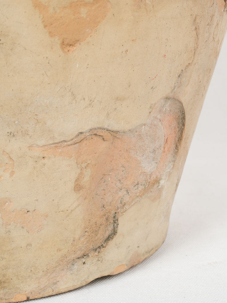 Aged Green Glazed Pottery Storage Vessel