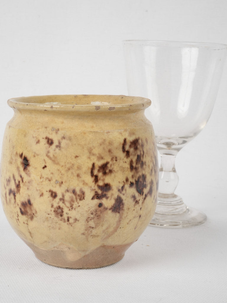 Vintage yellow-glazed French pottery