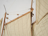 Nautical, vintage French model sailboat