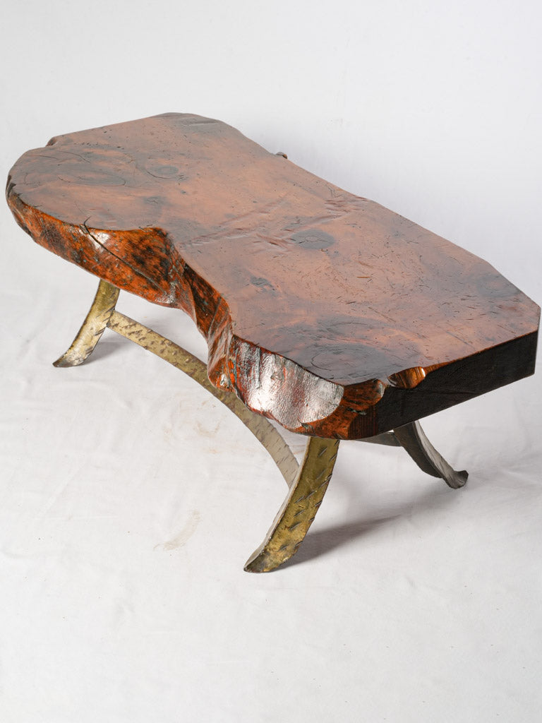 Handcrafted gilt iron table