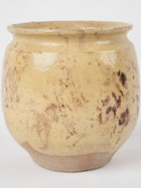 Charming speckled stoneware honey container