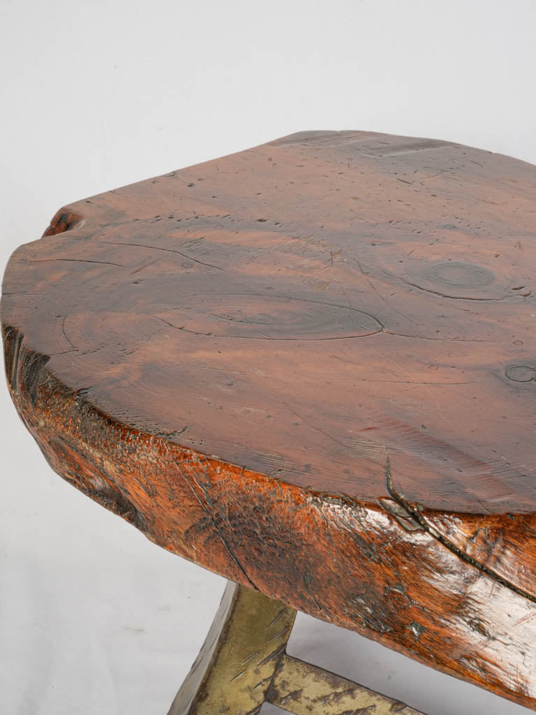 Swirling grain pattern table