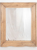 1940s rectangular French mirror w/ oak frame 45" x 39"