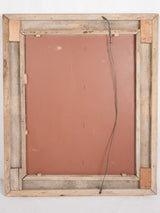 1940s rectangular French mirror w/ oak frame 45" x 39"