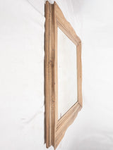 1940s rectangular French mirror w/ oak frame 45" x 39"