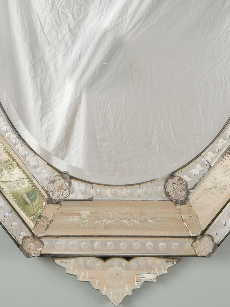 Large 19th century Venetian mirror 53¼" x 31½"