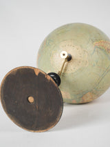 Antique brass world globe from 1911