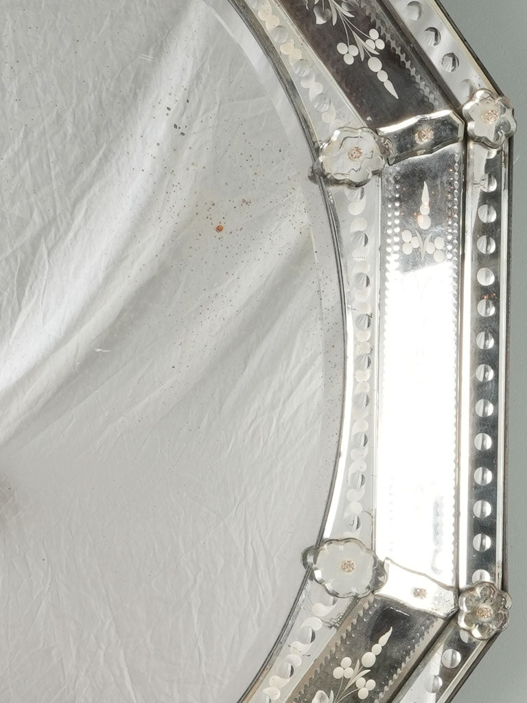 Large 19th century Venetian mirror 53¼" x 31½"
