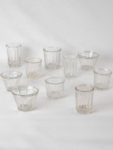 Collection of antique French jam jars - glass