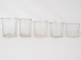 Collection of antique French jam jars - glass