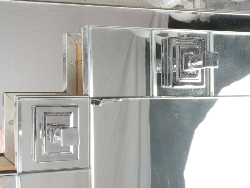 Pair of Art Deco mirrros w/ coat hooks 74" x 32¼"