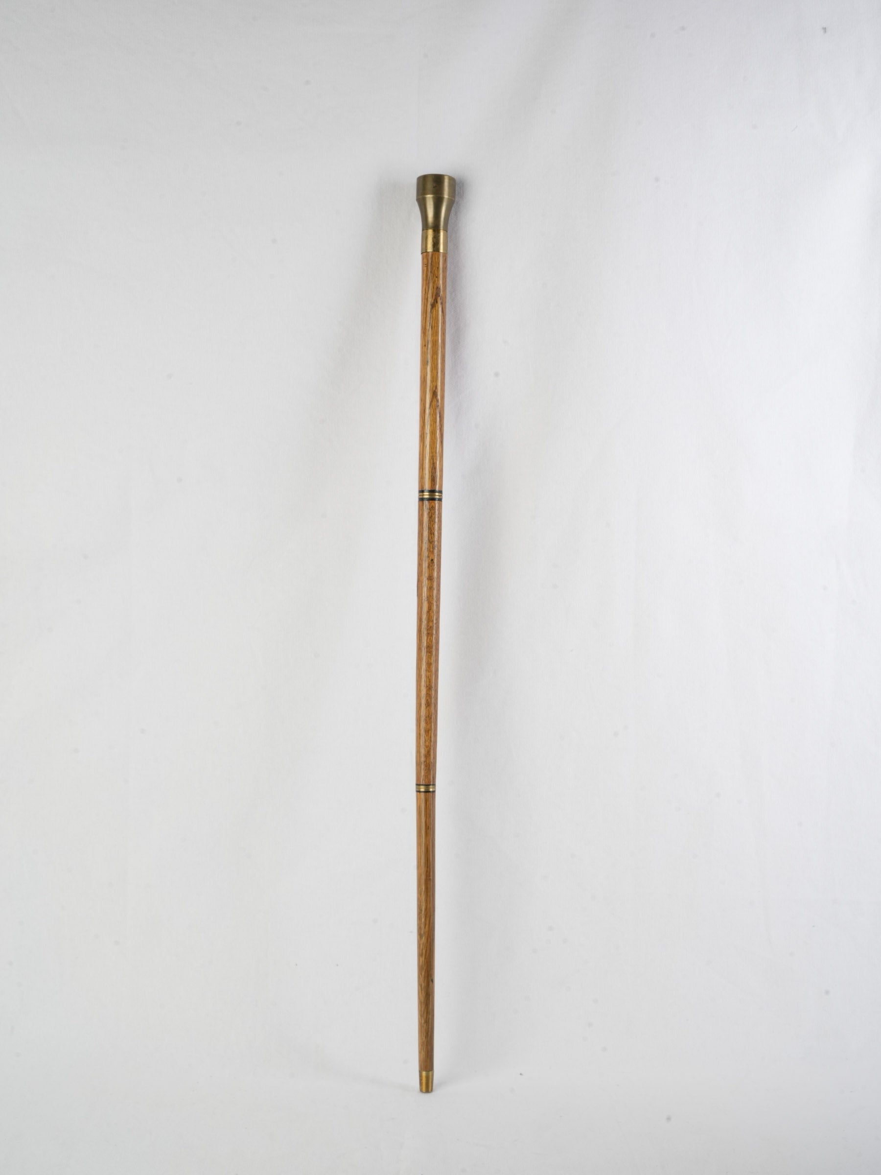 Antique brass-handled walking stick
