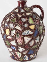Handmade mosaic 'picassiette' pot 9½"