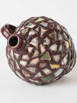 Handmade mosaic 'picassiette' pot 9½"