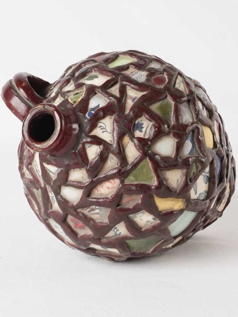 Handmade mosaic 'picassiette' pot 9½"