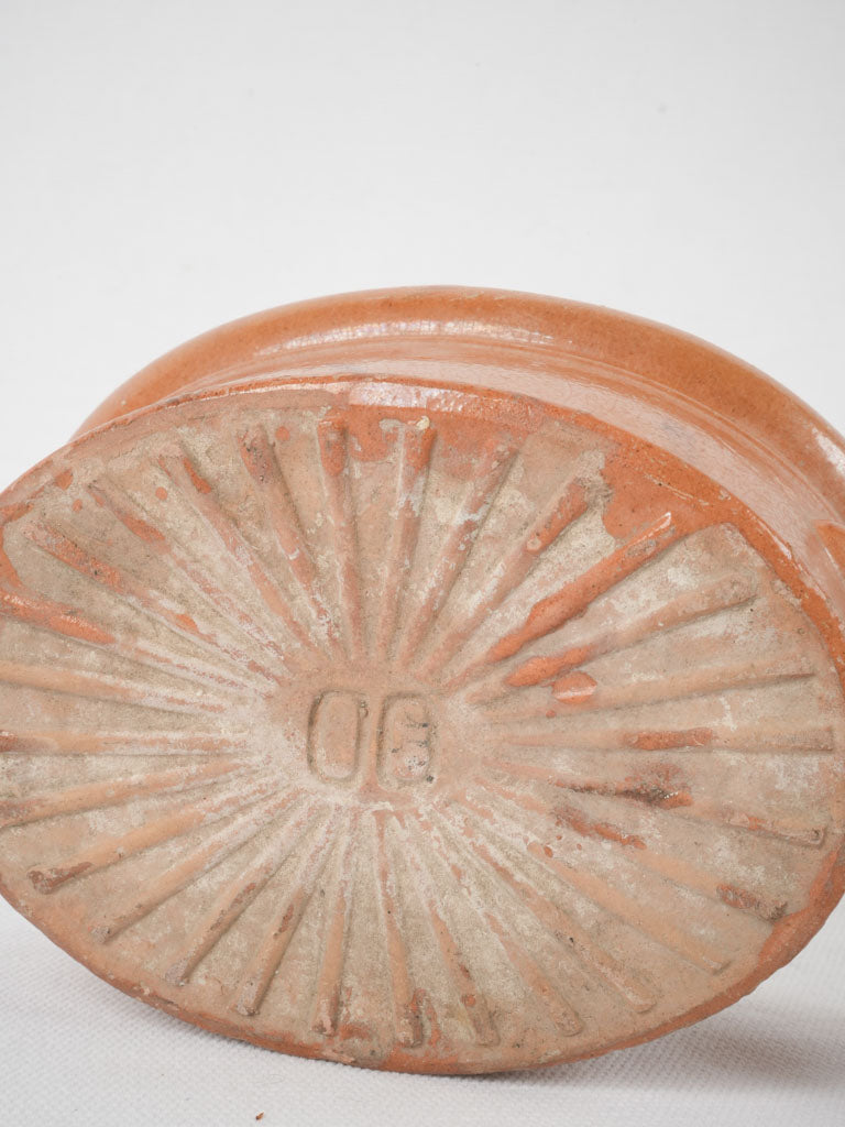 Primitive style red tureen small