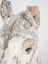 Antique French horse head sculpture - wooden 12½"