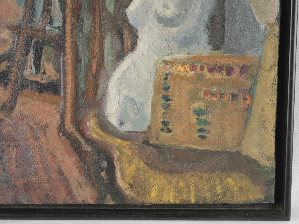 Sunlit atelier scene framed artwork