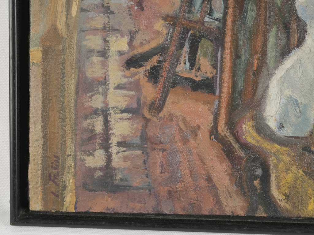 Chic black frame impressionist painting