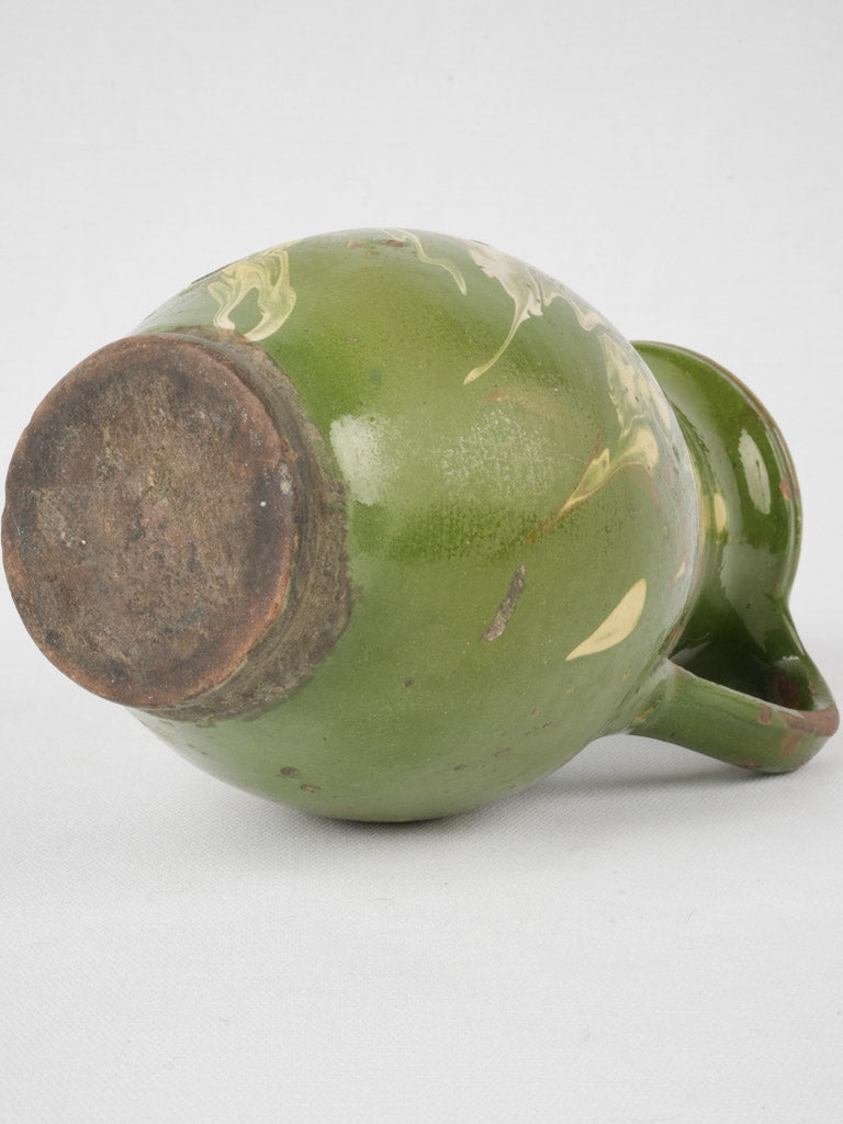 Old-world charm milk jug green