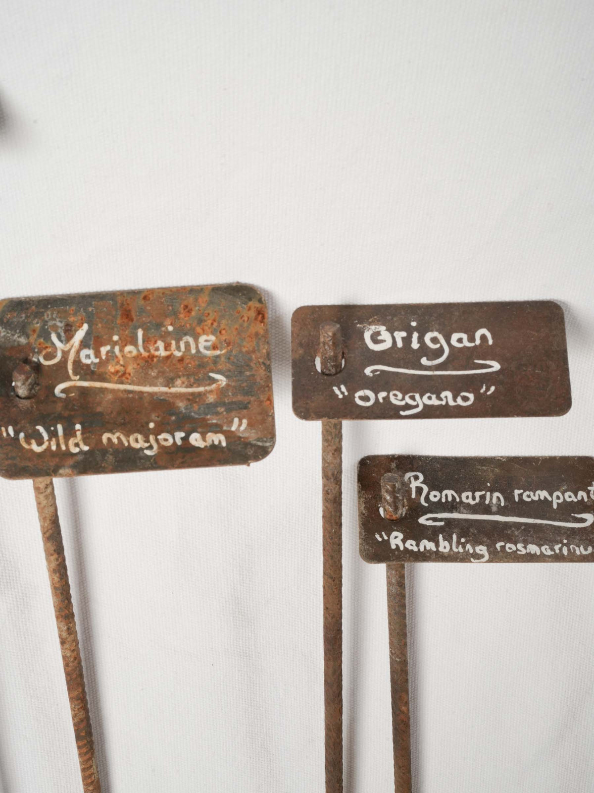 Set of 12 Handmade Herb Labels in French & English from Chanteduc Garden