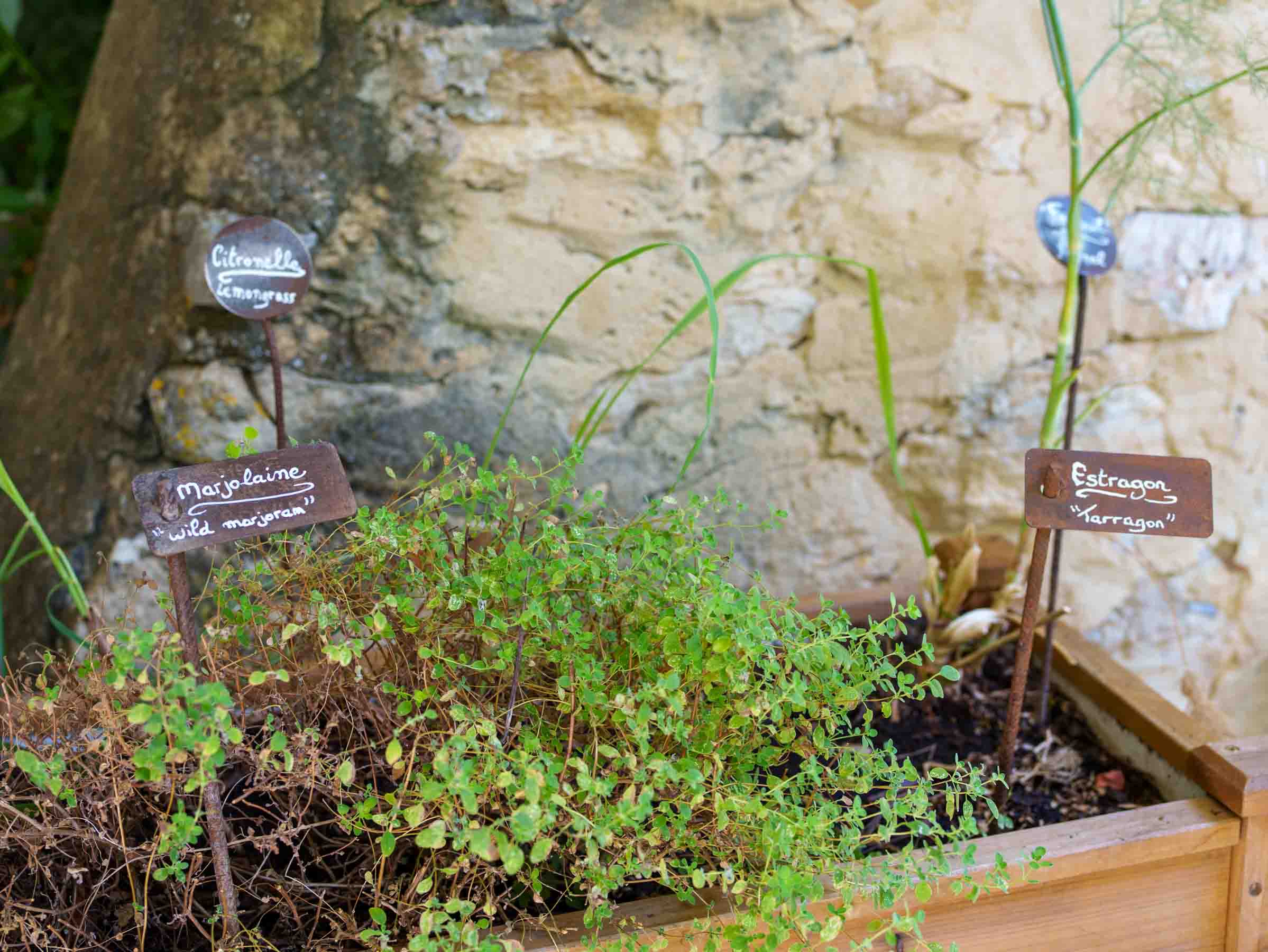 Set of 12 Handmade Herb Labels in French & English from Chanteduc Garden