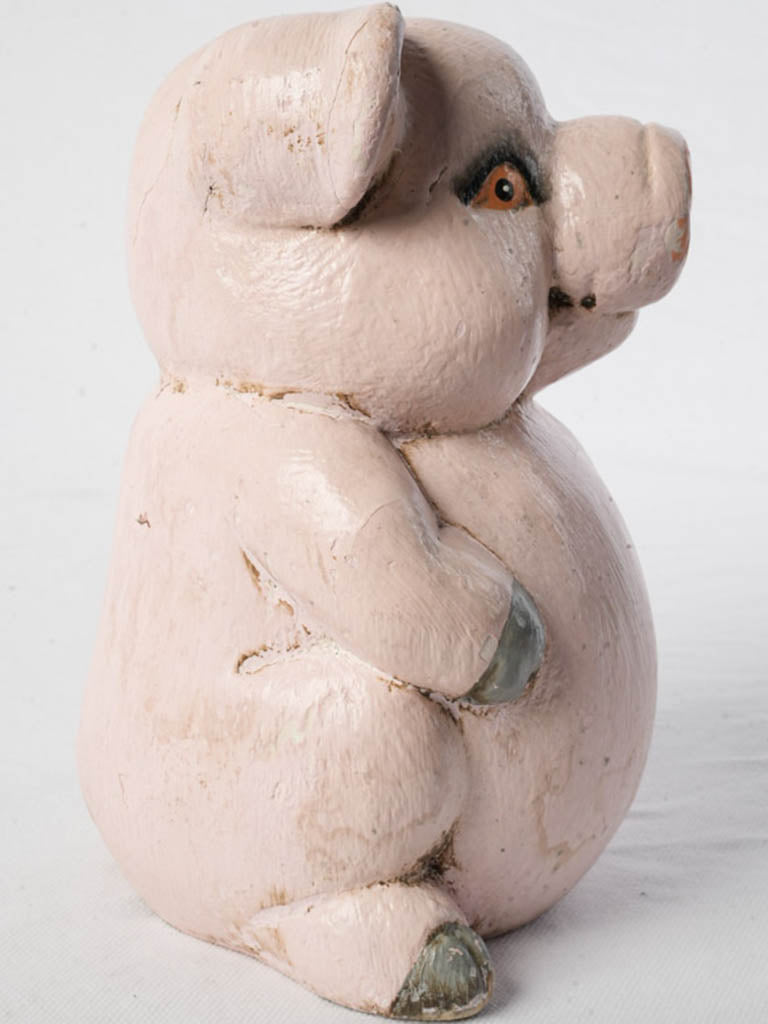 Weathered apricot snouted piglet figure