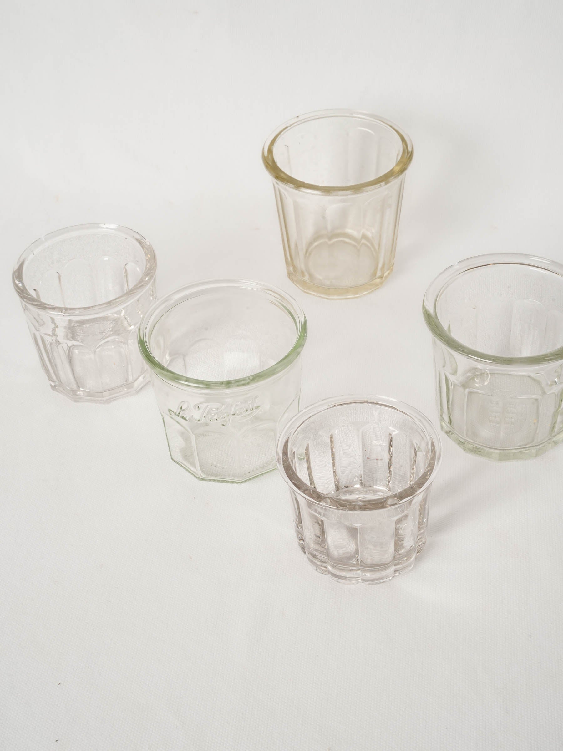 Set of 5 Vintage French Glass Preserving Jars