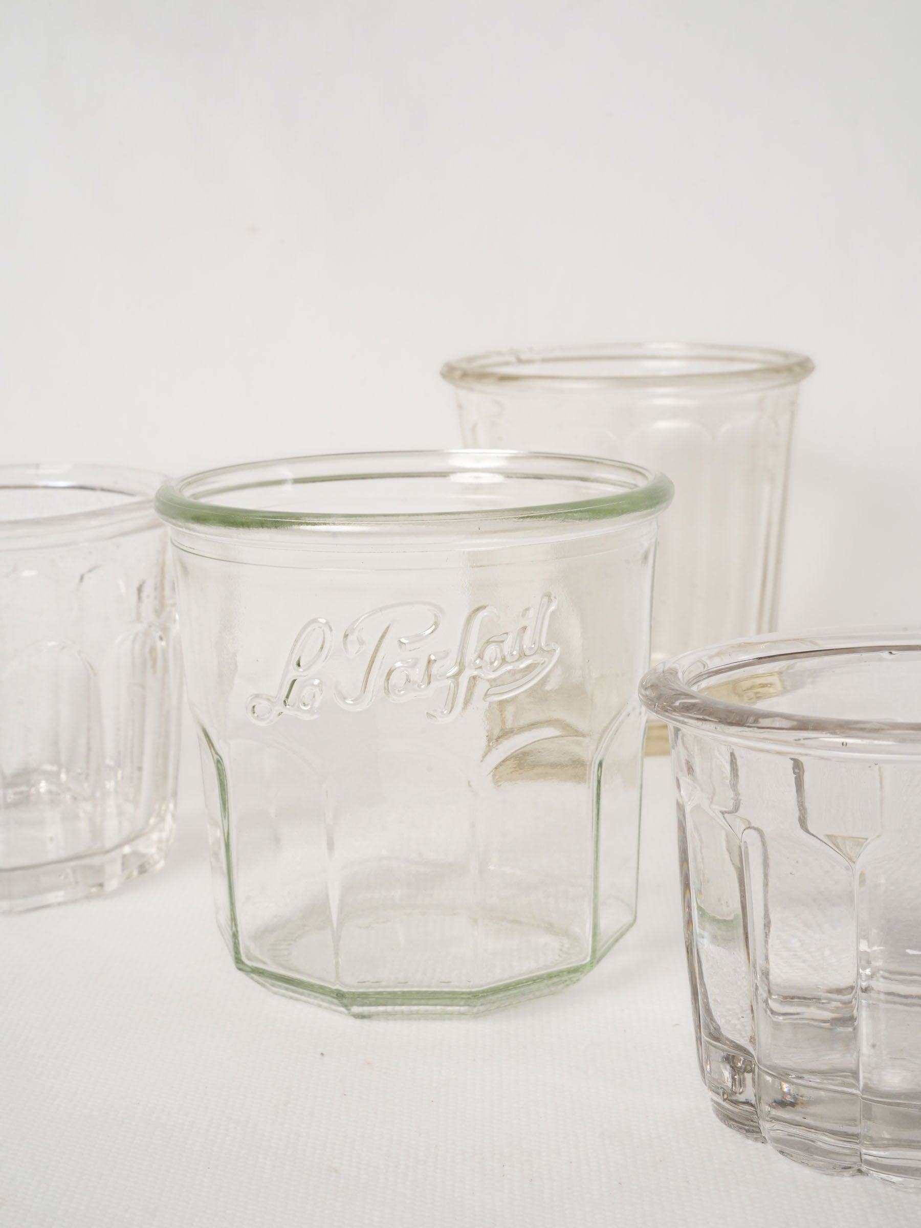 Set of 5 Vintage French Glass Preserving Jars