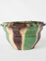 Rustic green Anduze pottery flower pot