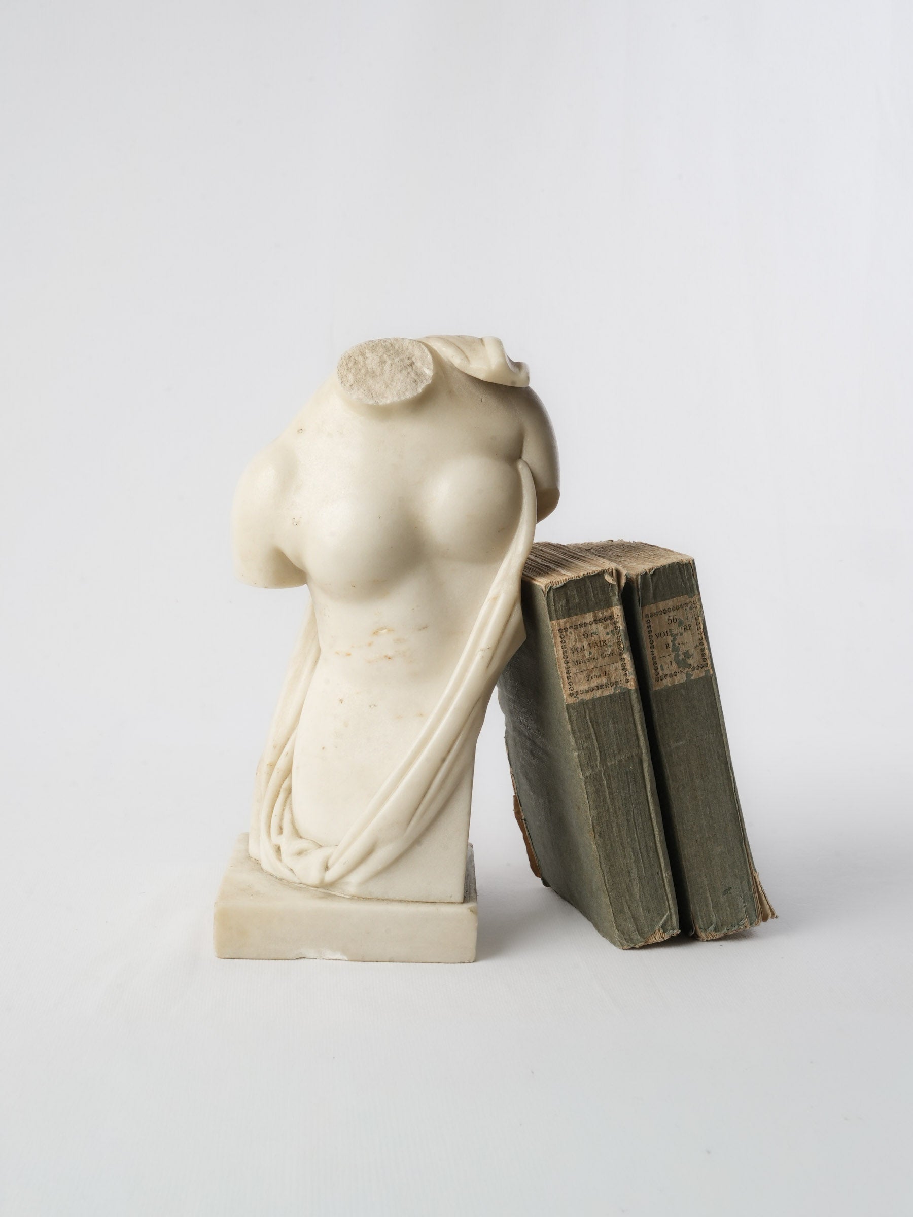 19th Century Carrara Marble Fragmentary Bust after the Capuan Psyche - 11¾"
