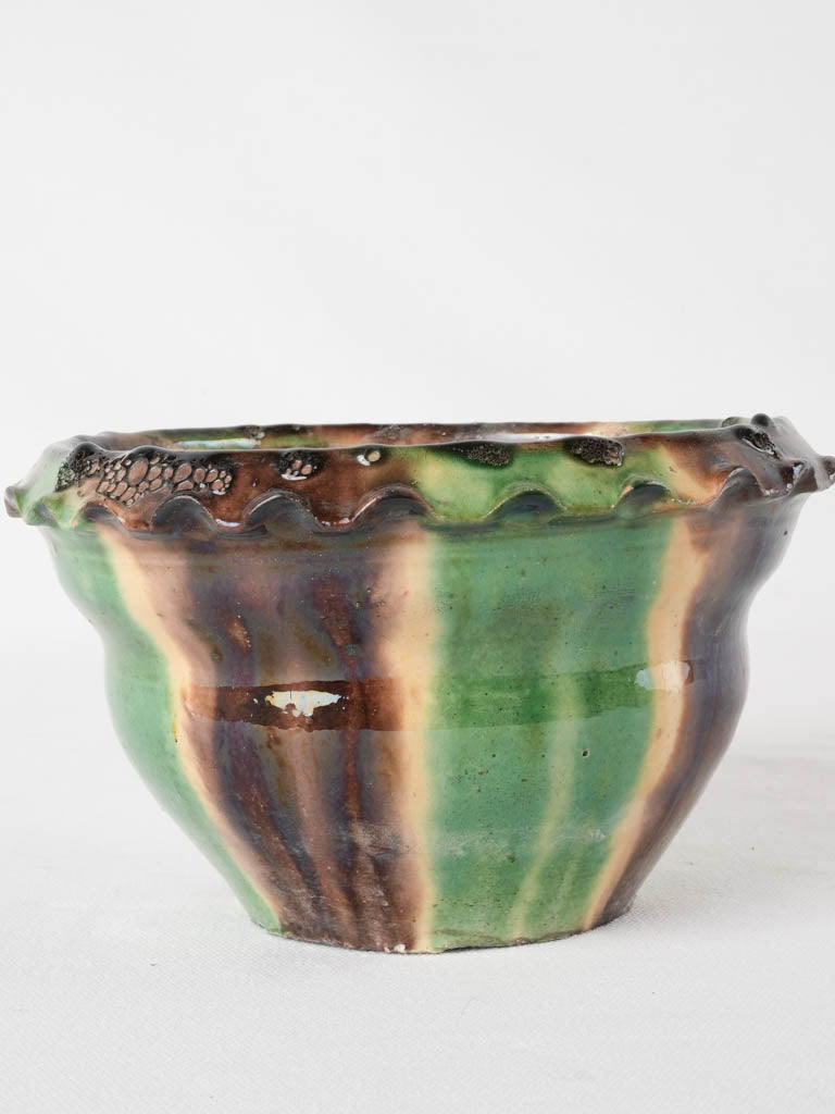 Aged brown pattern decorative cachepot