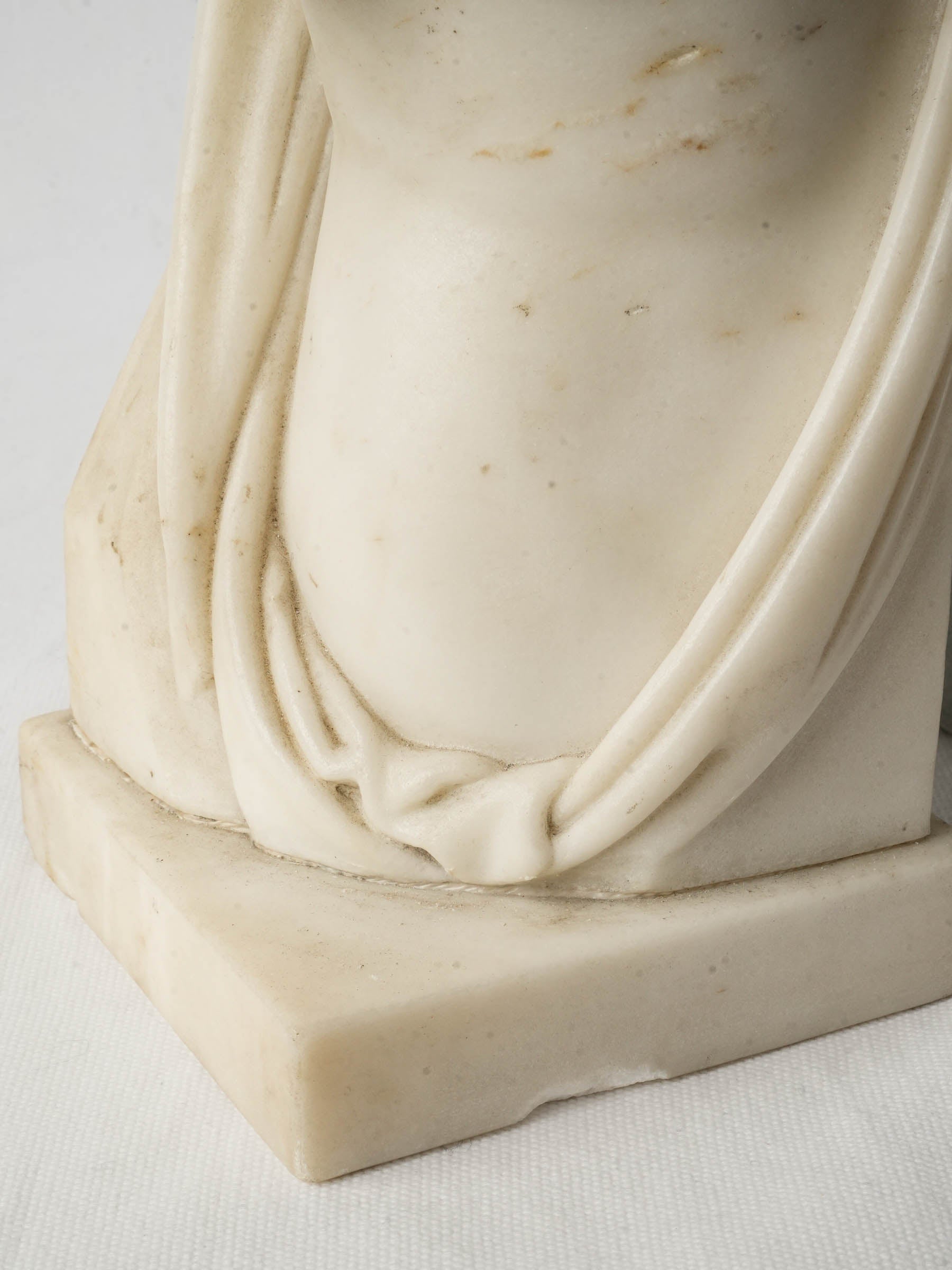 19th Century Carrara Marble Fragmentary Bust after the Capuan Psyche - 11¾"