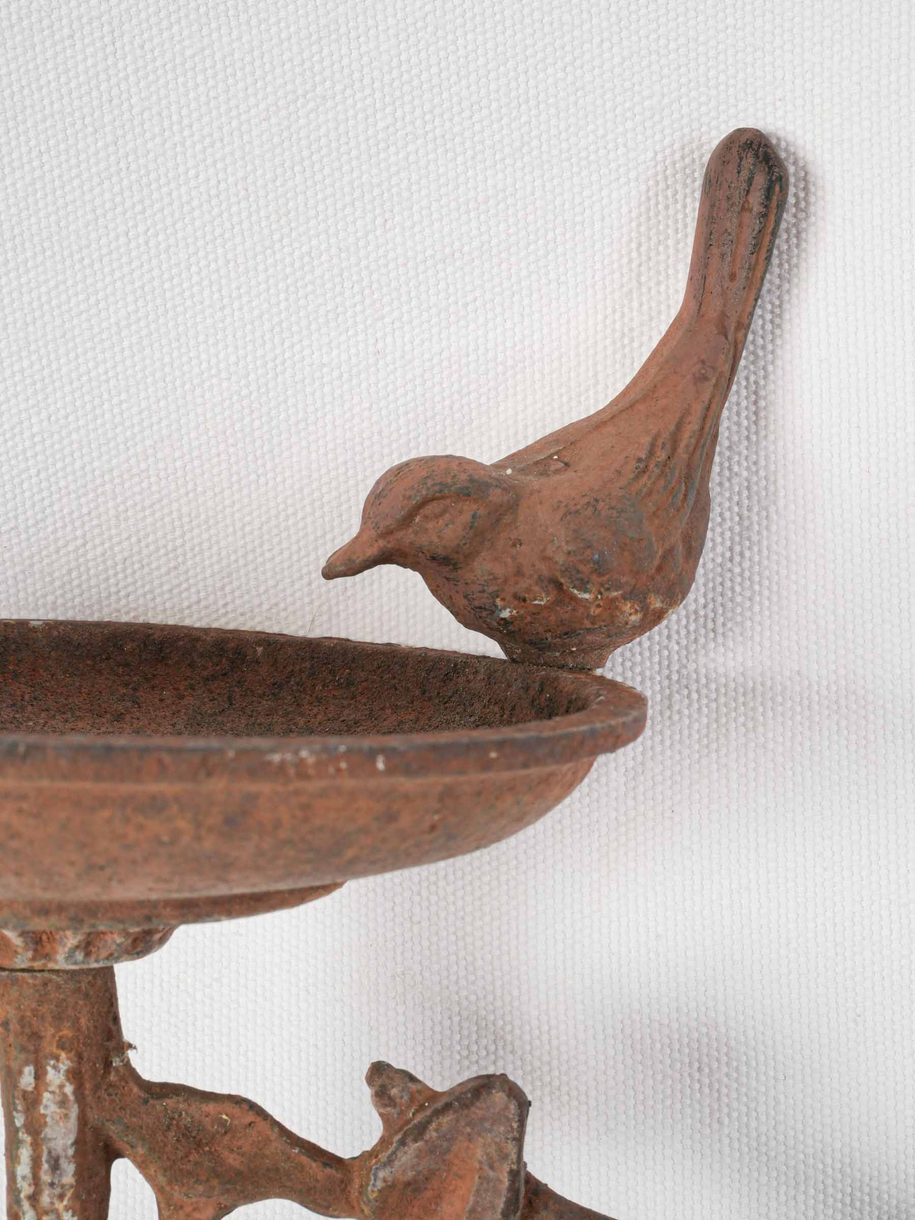 Cast Iron French Garden Birdbath w/ Decorative Stake 24¾"