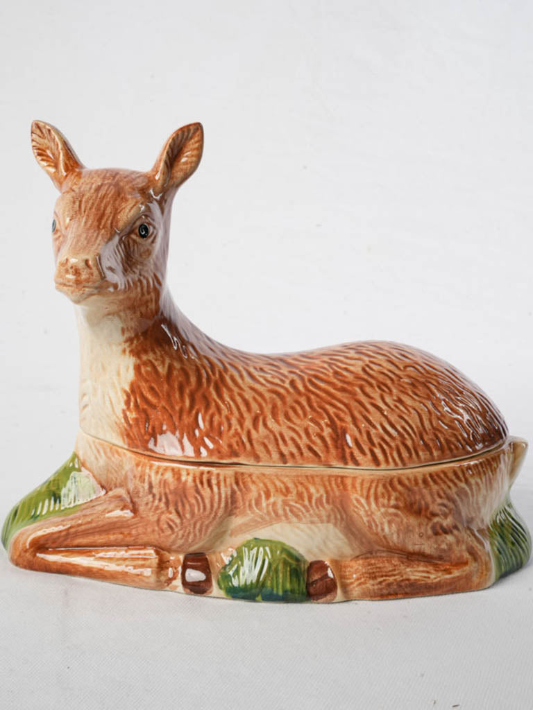 Chestnut cream lidded serving dish  