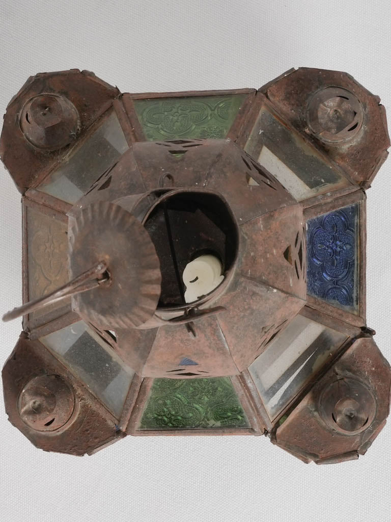 Distinctive French-Moroccan lantern, no wiring