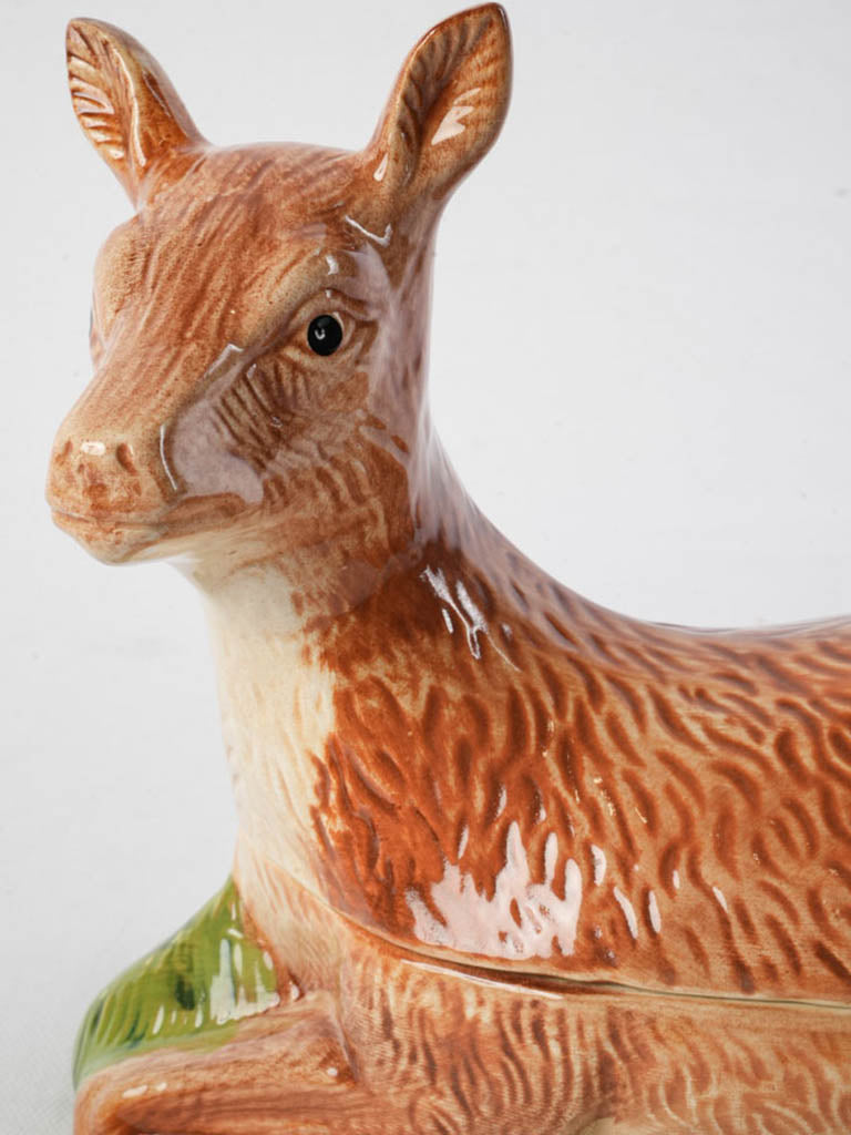 Charming doe ceramic sculpture  