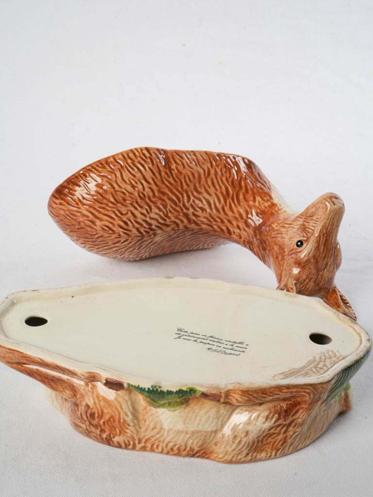 Whimsical animal-form lidded dish  