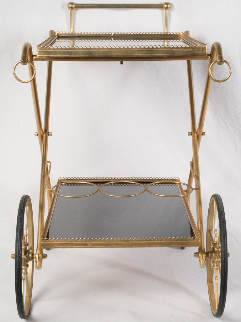 Artistic pierced gallery drinks trolley