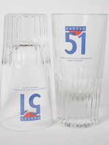 Classic clear glass Pastis set
