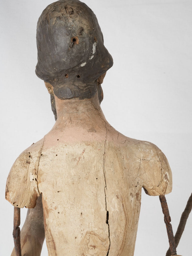 Ancient 18th-century Capipote wood statue