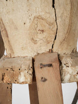Aged Italian religious wood sculpture