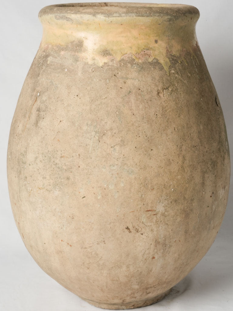 Traditional French yellow-glazed urn